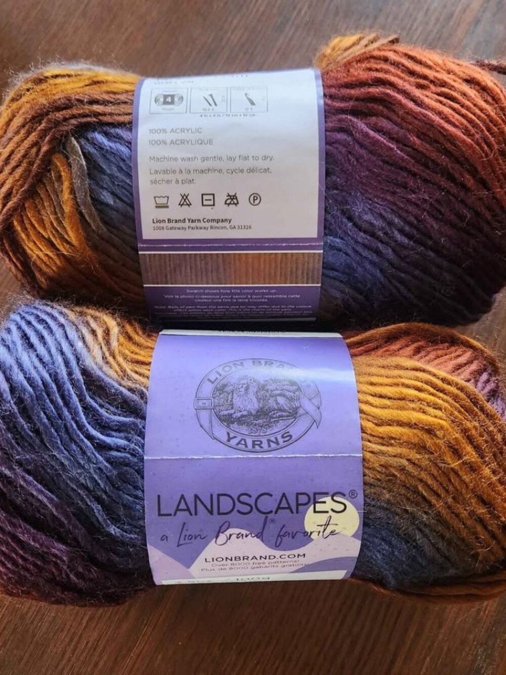 Lion Brand Landscapes Yarn Mountain Range 2 skeins acrylic 4